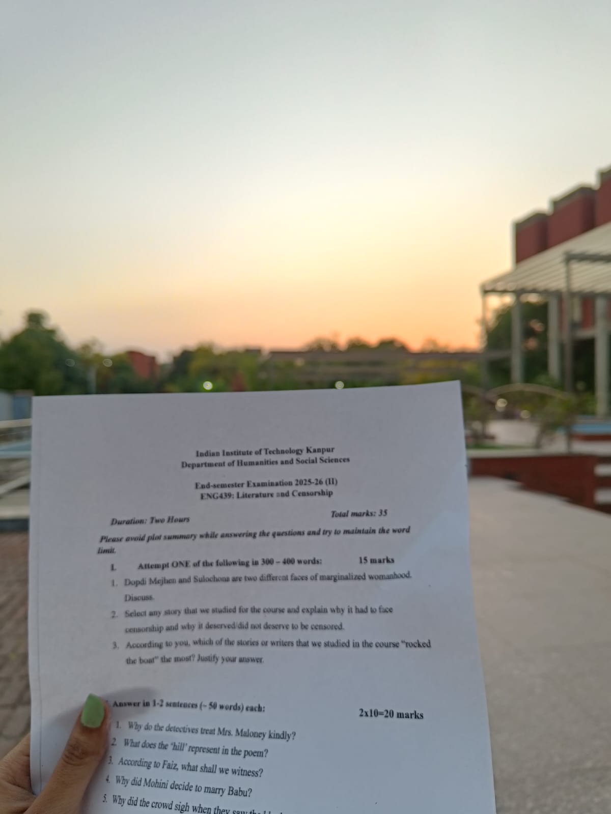 Last endsems ENG439
